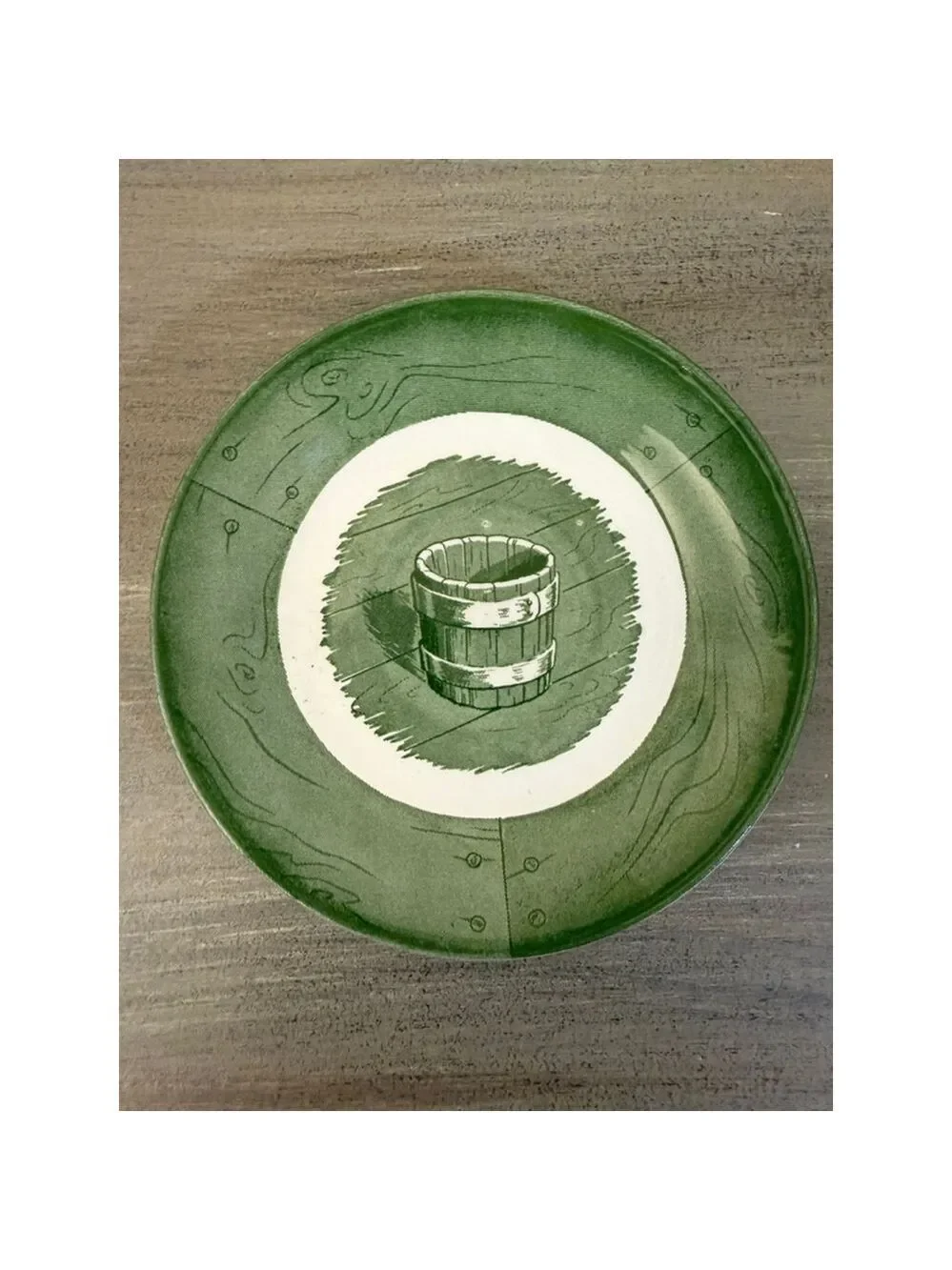 Set of 6 OLD CURIOSITY SHOP Royal Green Bowls/Saucers